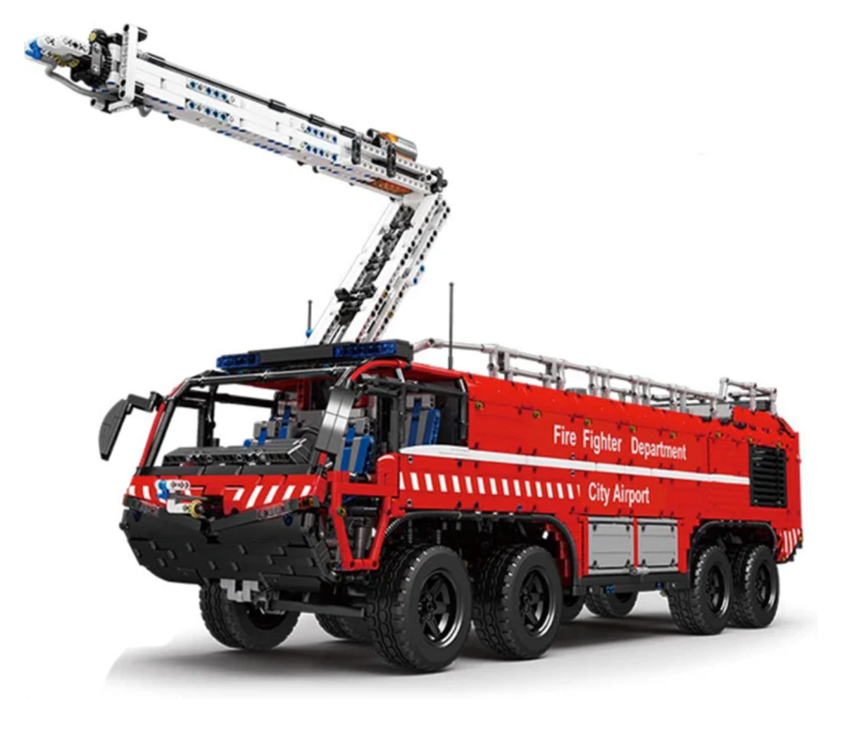 Airport Crash Tender Fire Truck Remote Controlled MOC Brick Set