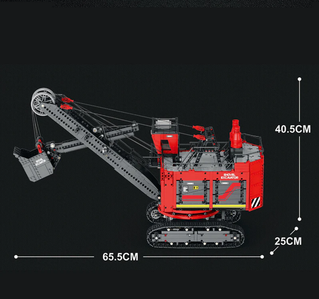 Remote Control Rope Shovel Remote Controlled Rope Shovel Excavator MOC Kit – Toy Brick Lighting
