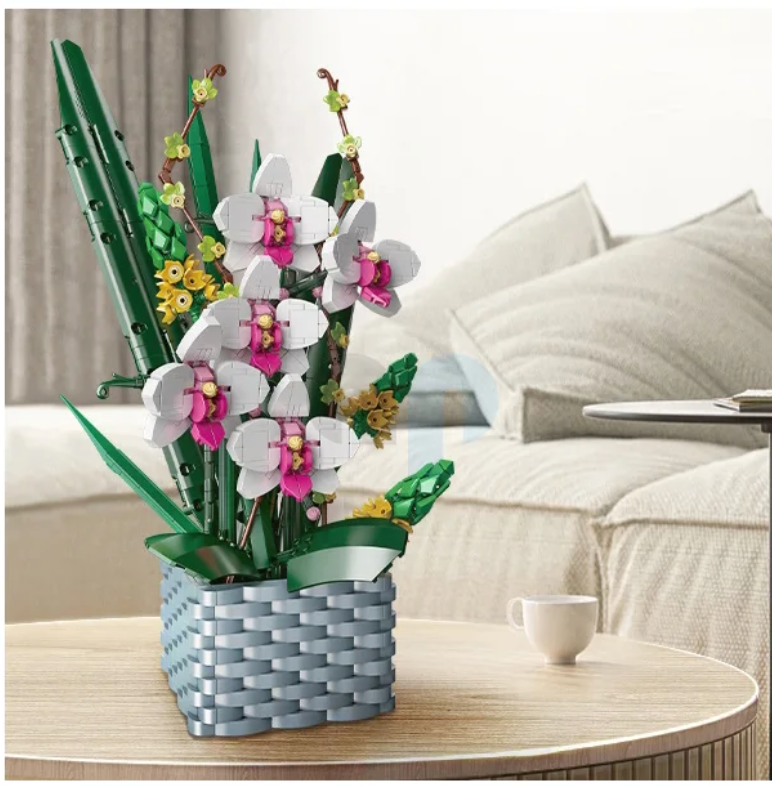 Compatible avec Lego) ensemble de construction de bouquet de fleurs fleurs  d'orchidée