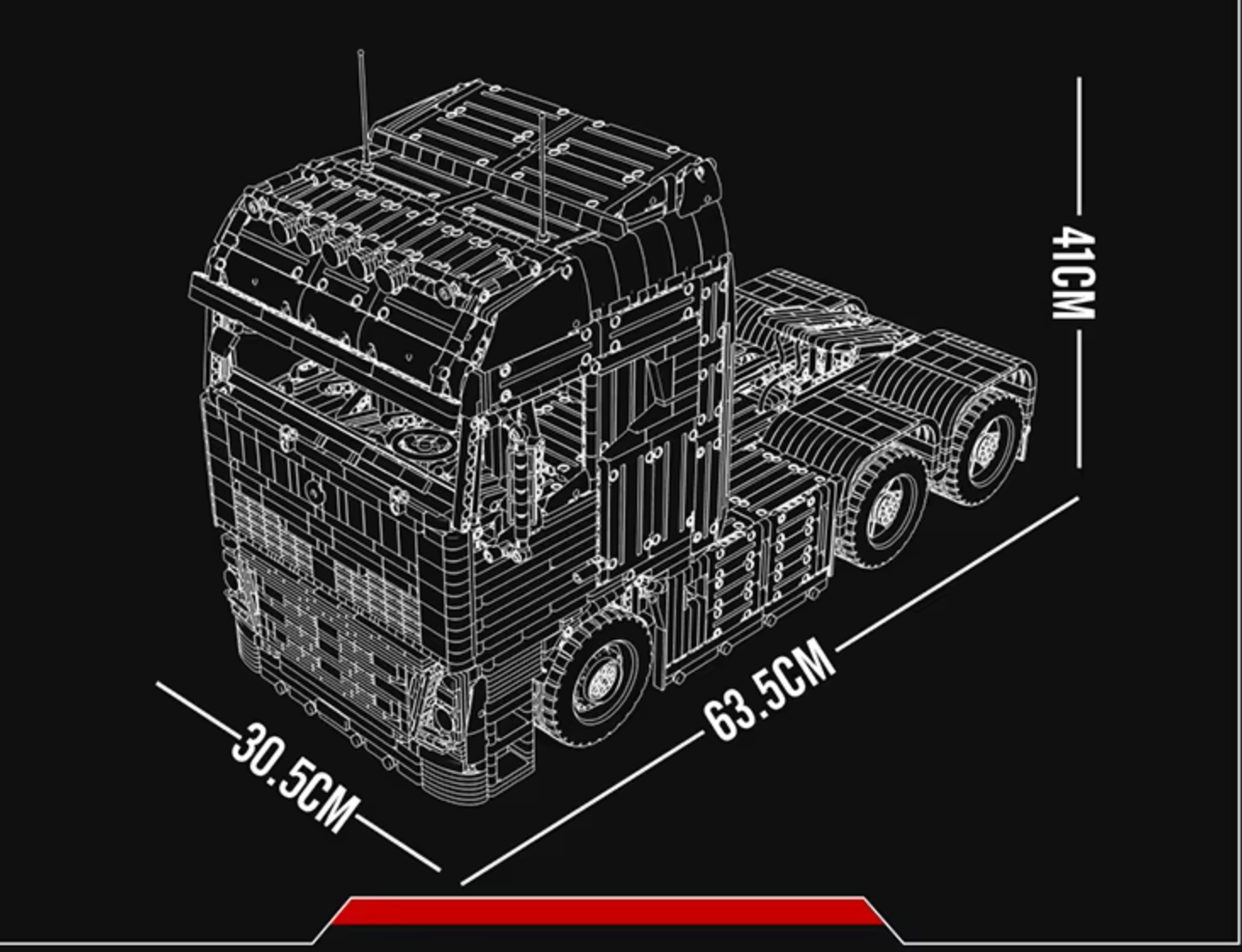 Remote Controlled Volvo FH16 Truck MOC Brick Set – Toy Brick Lighting