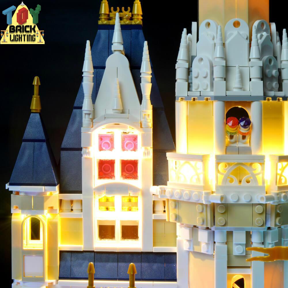 Magical Lego Disney Castle with 10,000 Bricks and LED Lights