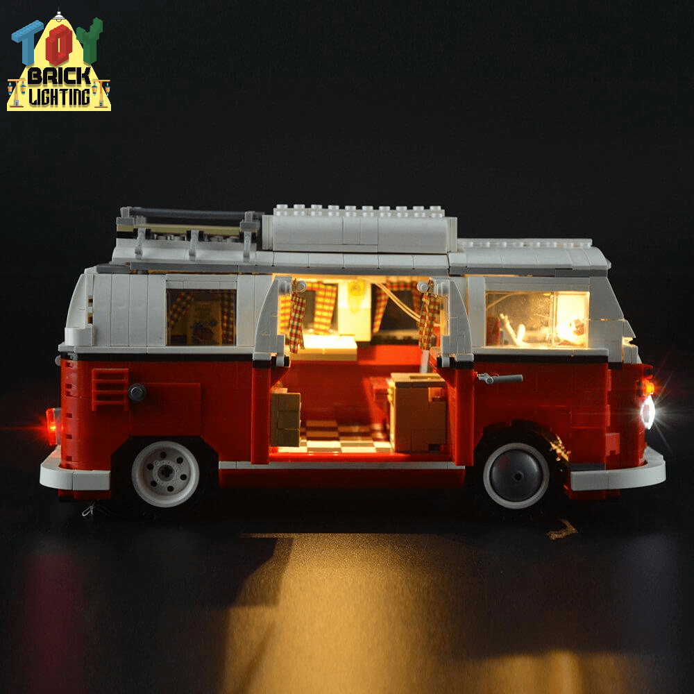 YEABRICKS Kit Luci A LED Per 10220 Creator Volkswagen T1 Camper Van – Effetto Notte Illuminato (solo Luci)
