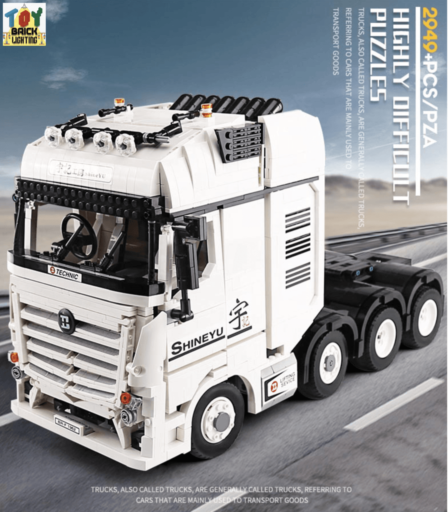 Mercedes-Benz Actros MOC Brick Set - Toy Brick Lighting