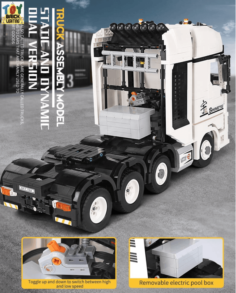 Mercedes-Benz Actros MOC Brick Set - Toy Brick Lighting