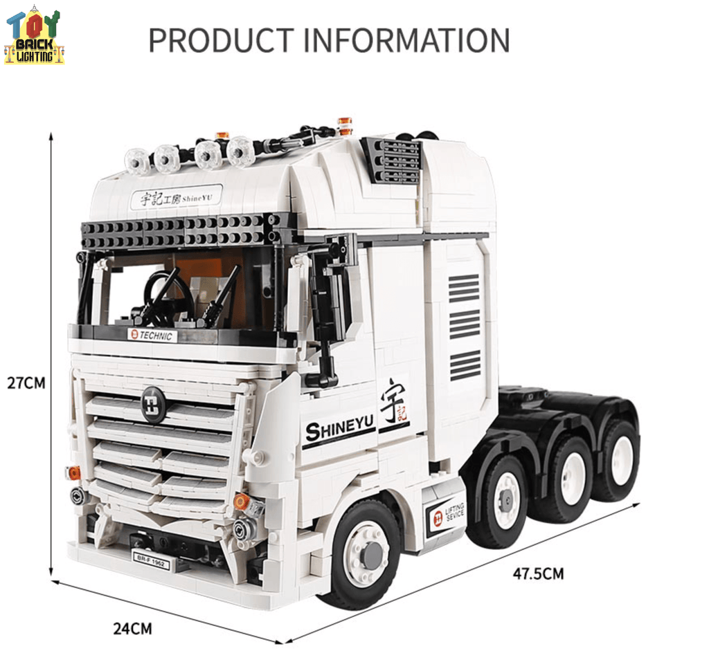 Mercedes-Benz Actros MOC Brick Set - Toy Brick Lighting