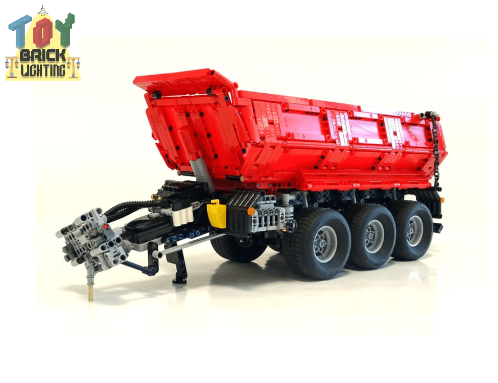 Unique Red Dumping Trailer for LEGO® MOC kit 42054 - Toy Brick Lighting