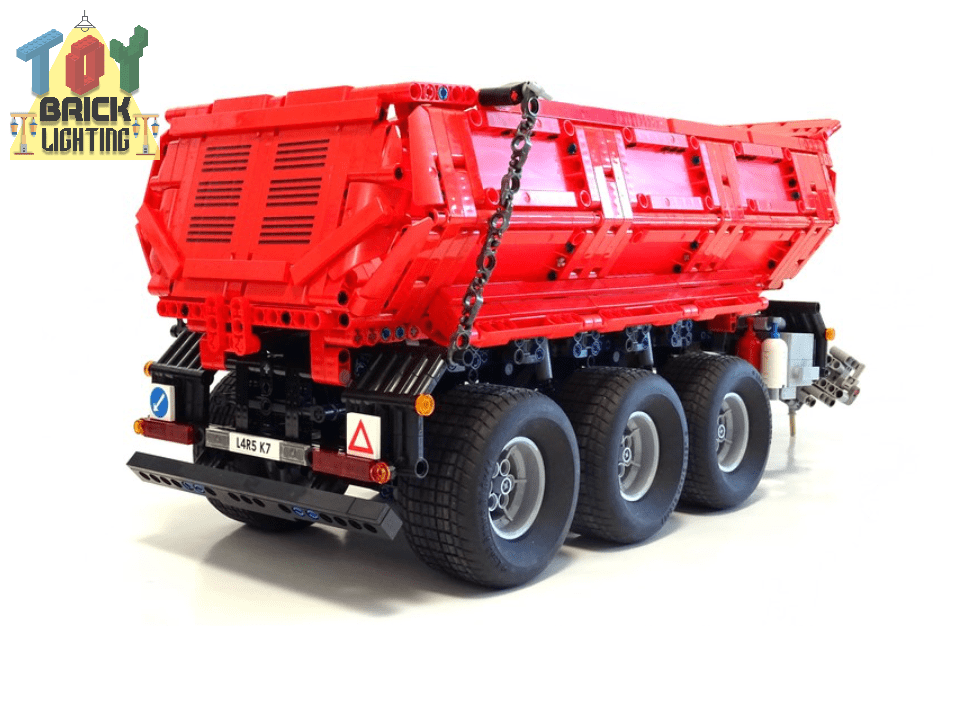 Unique Red Dumping Trailer For Lego® Moc Kit 42054 – Toy Brick Lighting