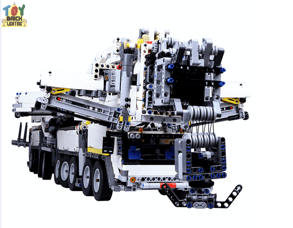 Remote Control Liebherr LTM-11200 Mobile Crane w/ 2.5m Arm Technical Powered MOC Brick Set - Toy Brick Lighting