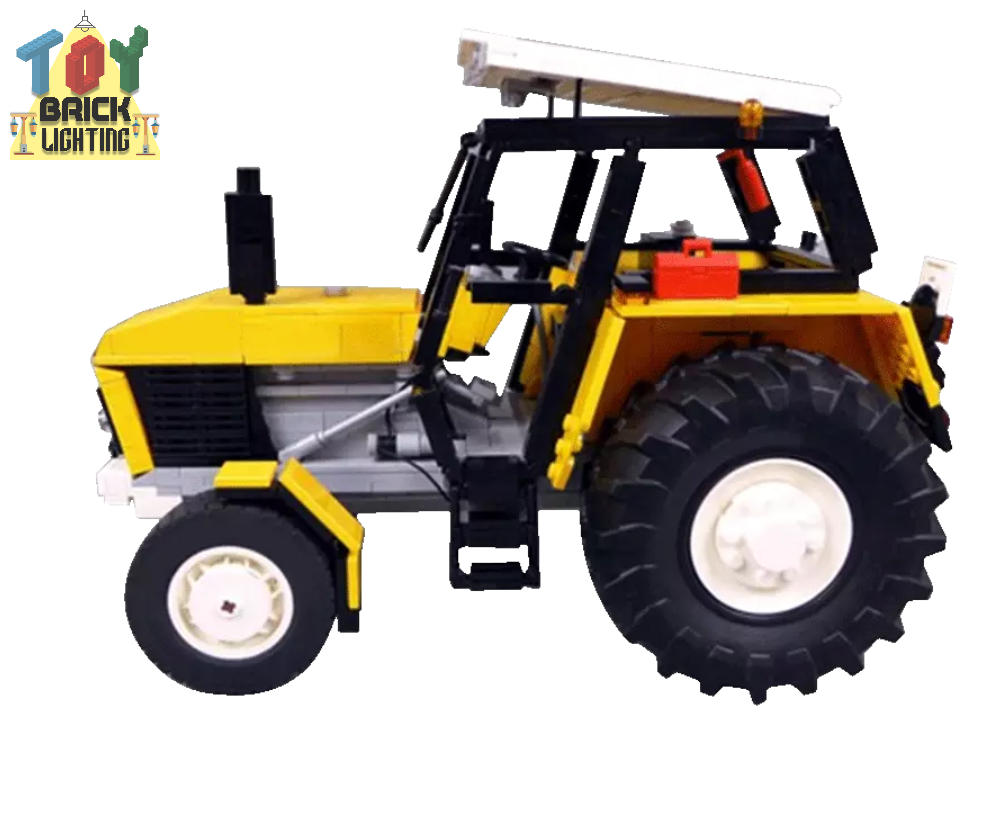 Ursus 912 Yellow Tractor Technic MOC Brick Set - Toy Brick Lighting