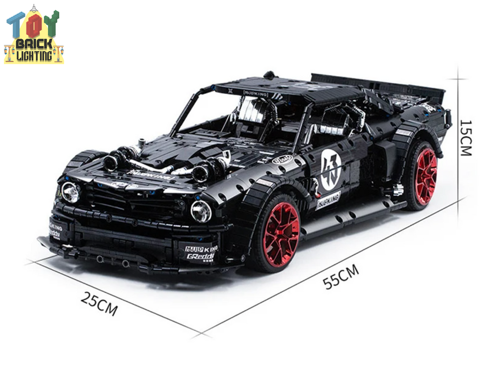 Ford Mustang Drifter Supercar MOC Brick Set - Toy Brick Lighting