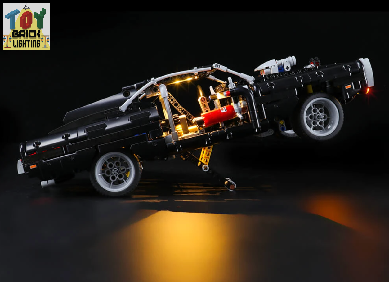 Dom's Charger Moc Dodge Charger 1969 Lego LED Light Kit For
