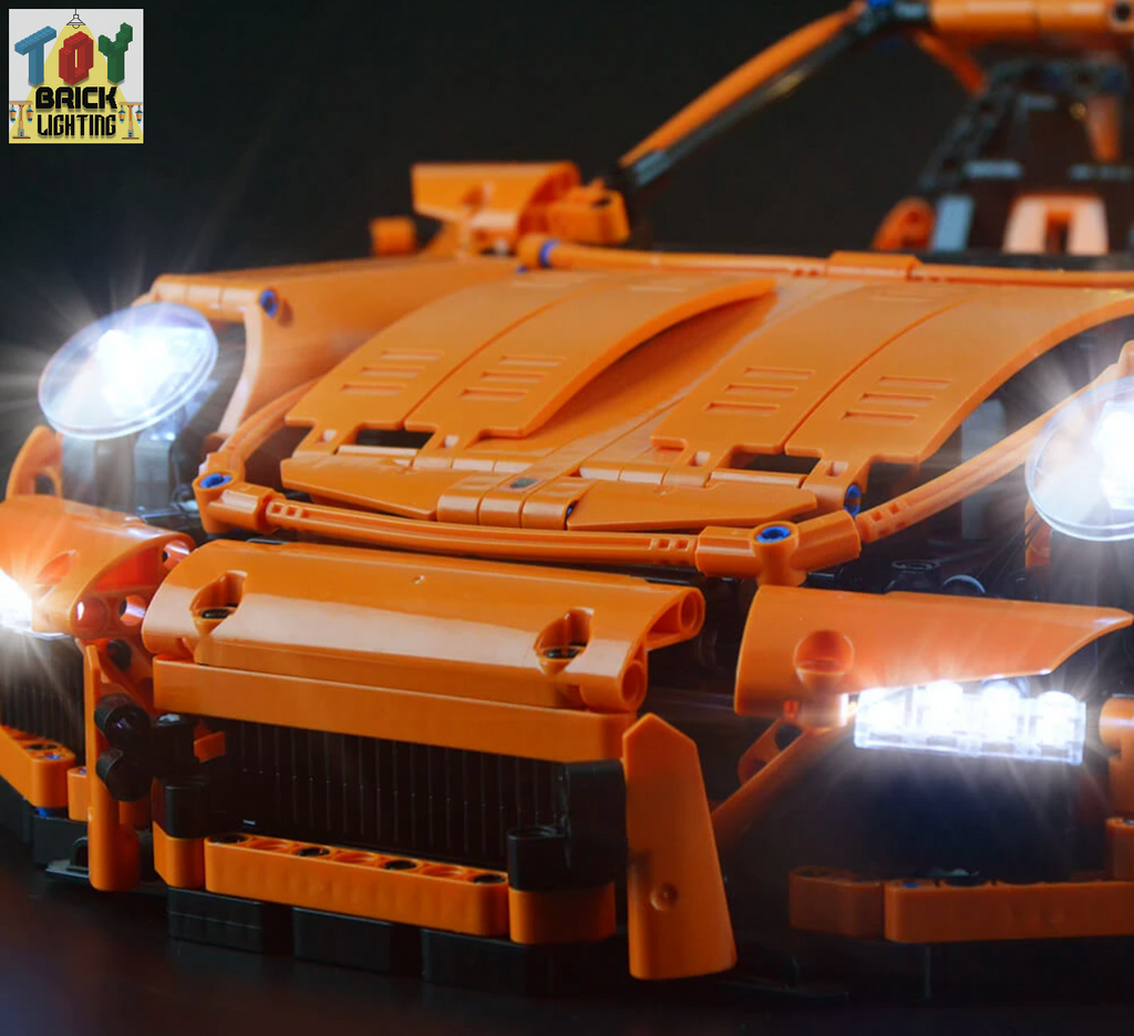 LED Light Kit for LEGO® Technic Porsche 911 GT3 RS (42056) - Toy Brick Lighting