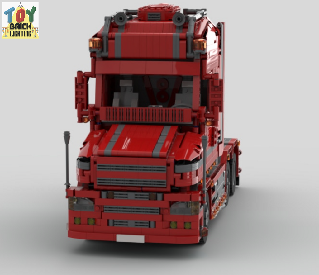 Scania Torpedo T580 V8 Truck  MOC Brick Set - Toy Brick Lighting