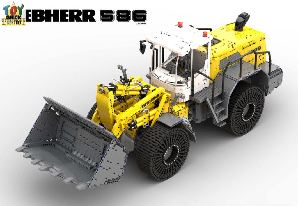 Liebherr L586 Xpower Loader Technical Powered MOC Brick Set - Toy Brick Lighting