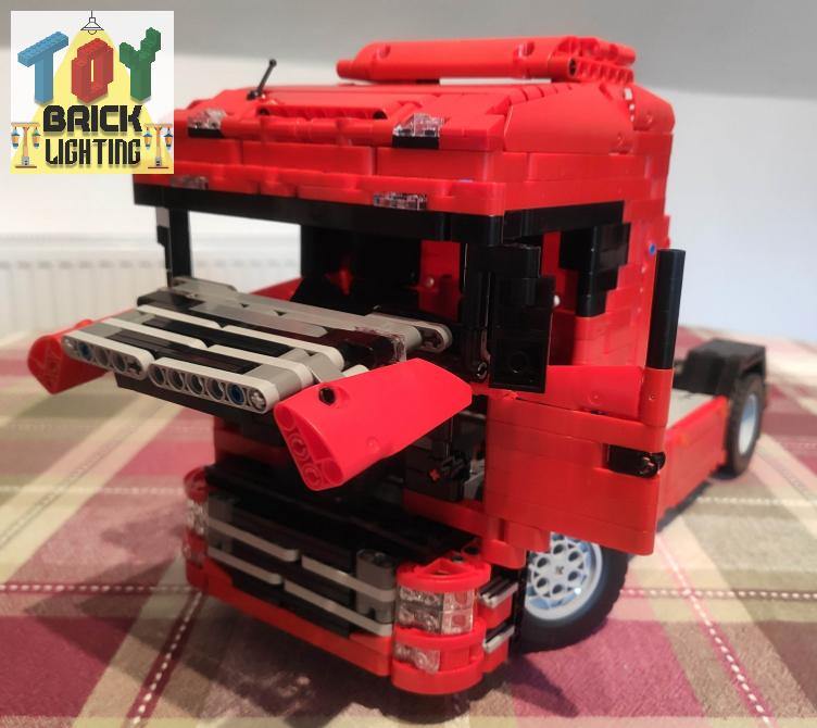 Scania NextGen Truck Technical Powered MOC Brick Set - Toy Brick Lighting