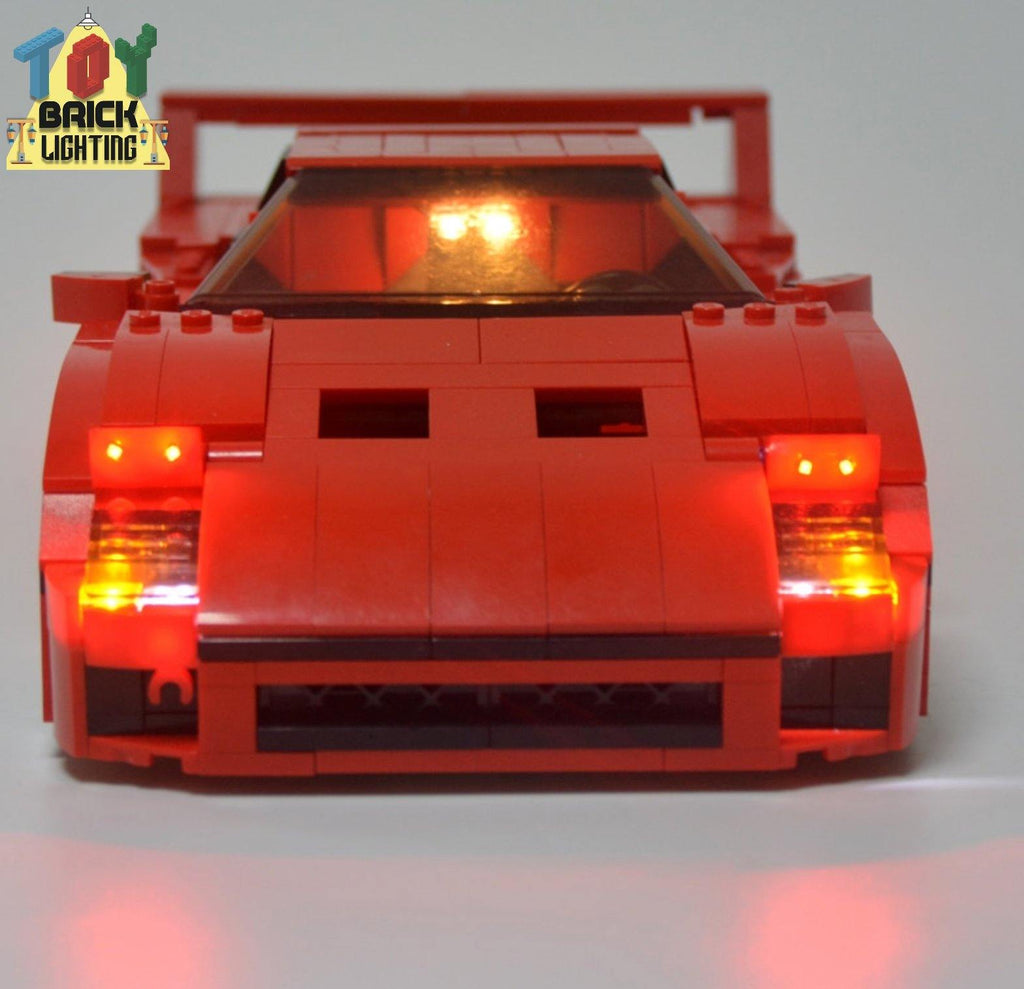 LED Light Kit for LEGO® Ferrari F40 (10248 and 21004) - Toy Brick Lighting