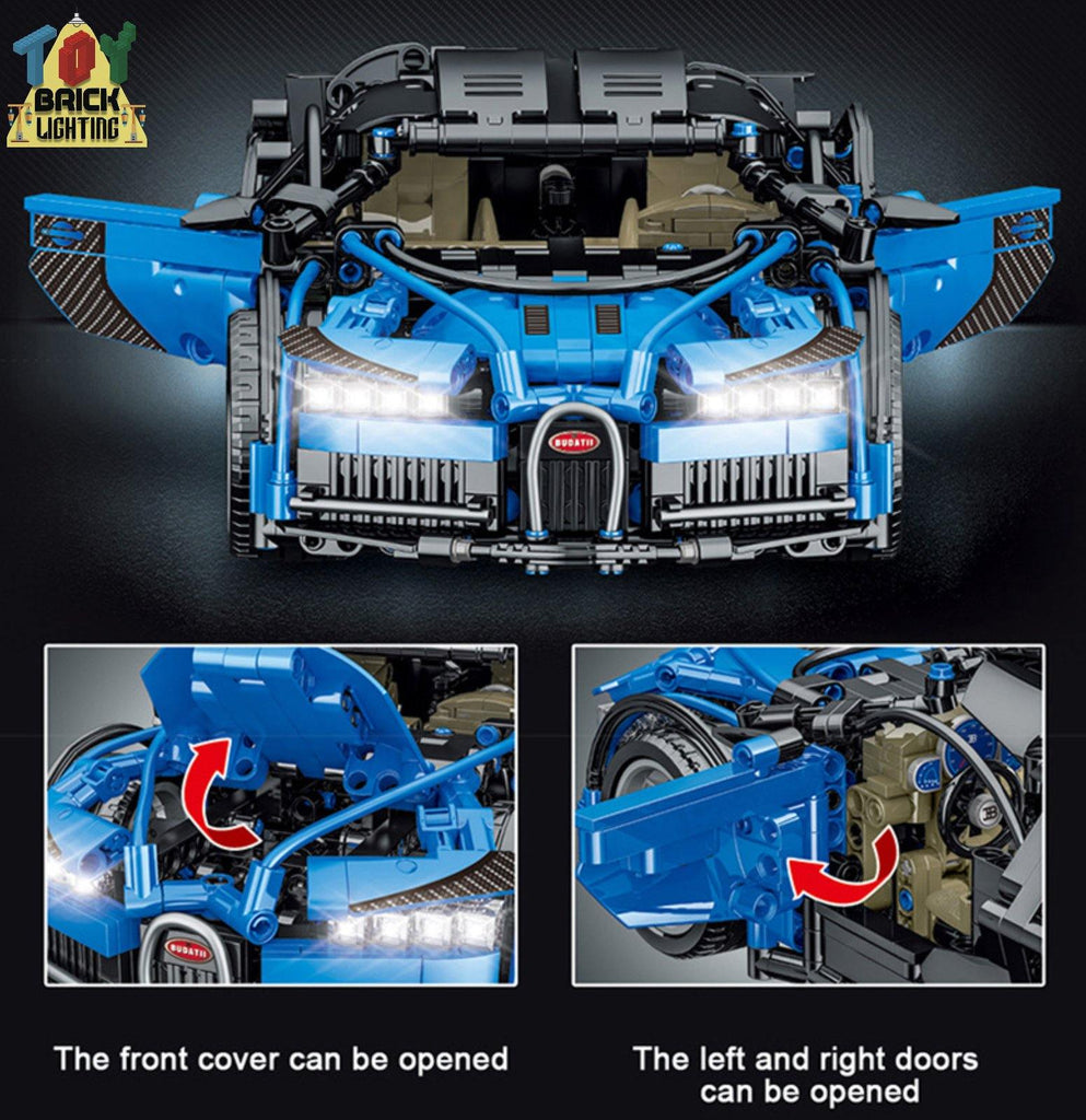 Bugatti Cheyron MOC Brick Kit - Toy Brick Lighting