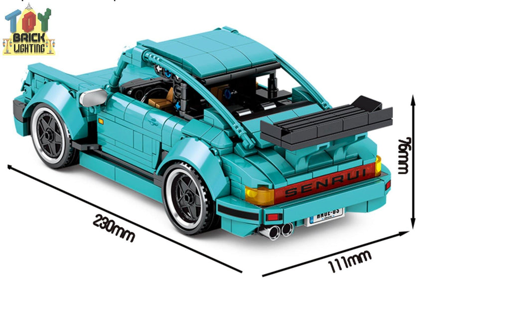 Porsche 911 Racer MOC Brick Set - Toy Brick Lighting