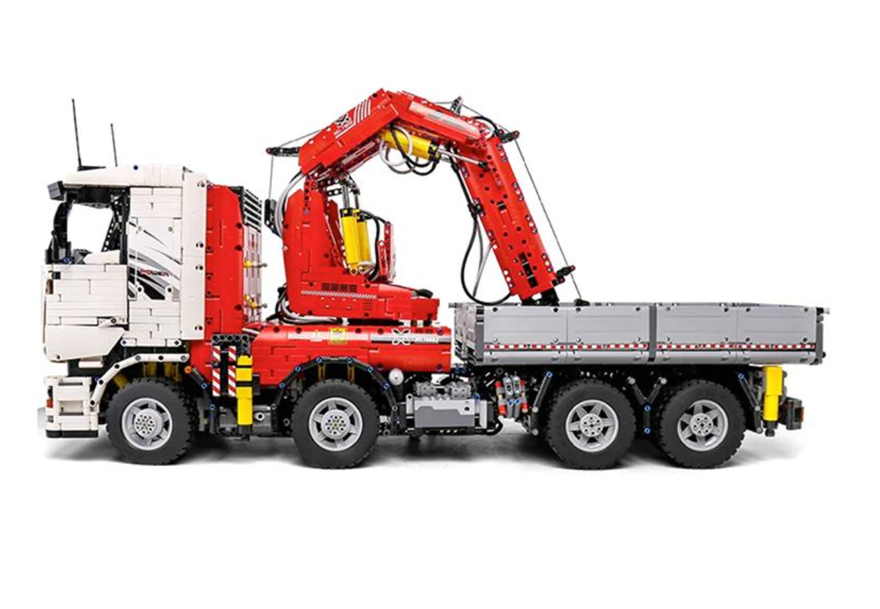 Remote Controlled Crane Truck Pneumatic Technical Powered MOC Brick Set
