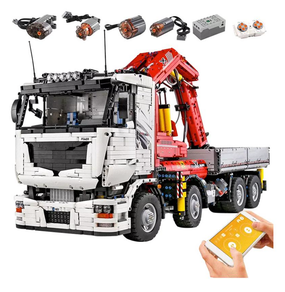 Remote Controlled Crane Truck / Pneumatic / Technical Powered MOC Bric ...