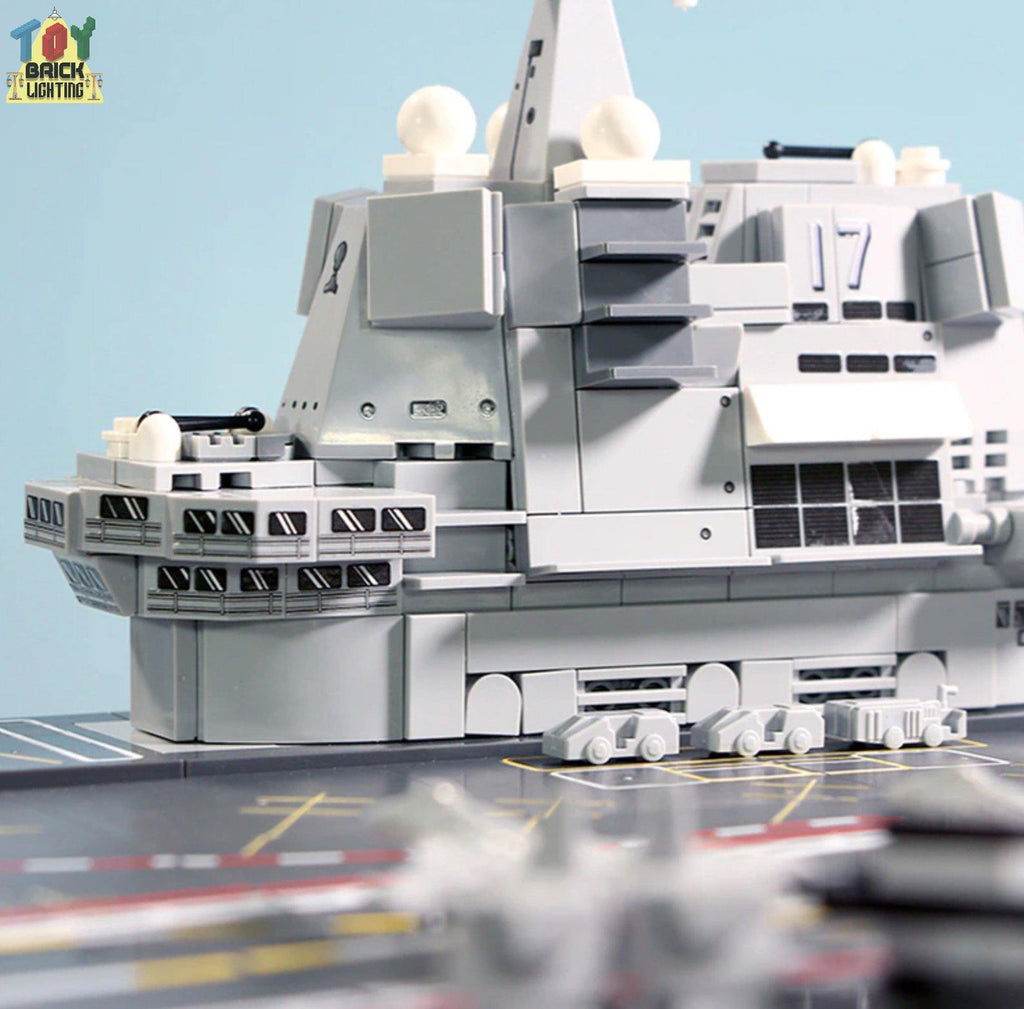 Aircraft Carrier MOC Brick Set - Toy Brick Lighting