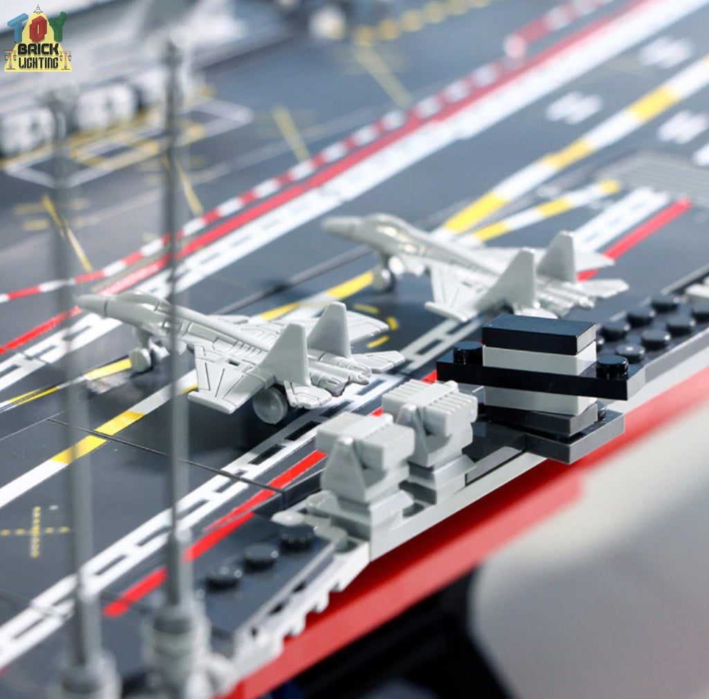 Aircraft Carrier MOC Brick Set - Toy Brick Lighting