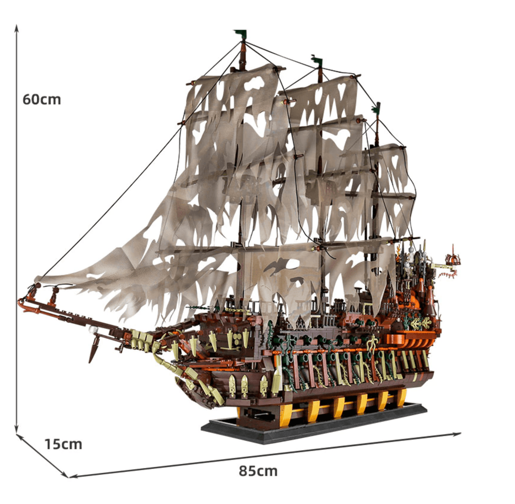 The Flying Dutchman Pirate Ship MOC Brick Set - Toy Brick Lighting