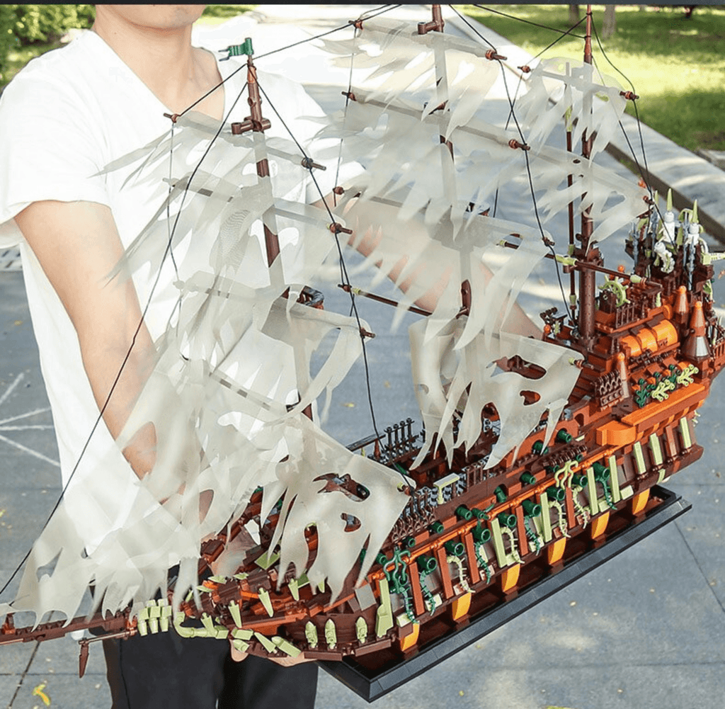 The Flying Dutchman Pirate Ship MOC Brick Set - Toy Brick Lighting