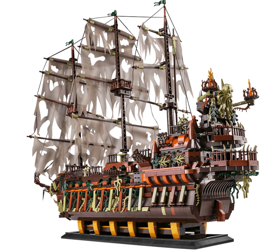 The Flying Dutchman Pirate Ship MOC Brick Set - Toy Brick Lighting