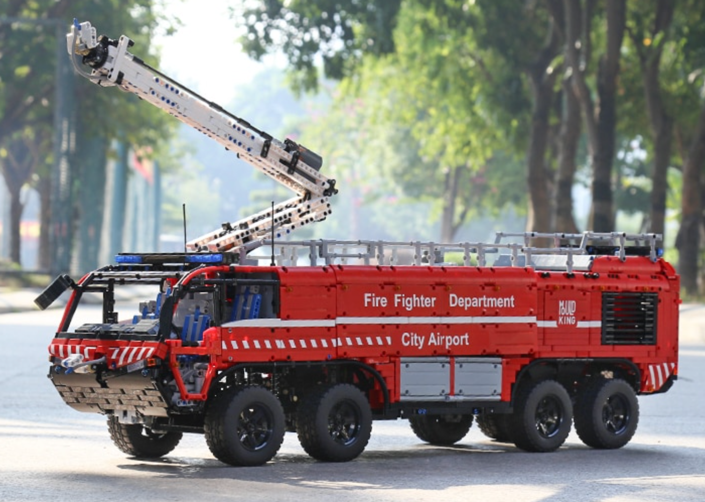 Camion-grue télécommandé/ensemble de briques MOC actionné  pneumatique/technique