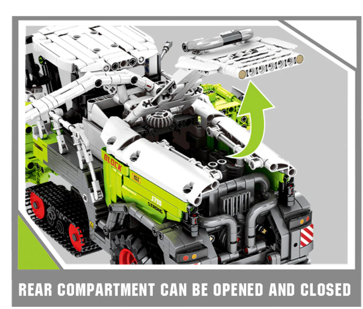 Remote Controlled Claas Combine Harvester Brick Set – Toy Brick Lighting