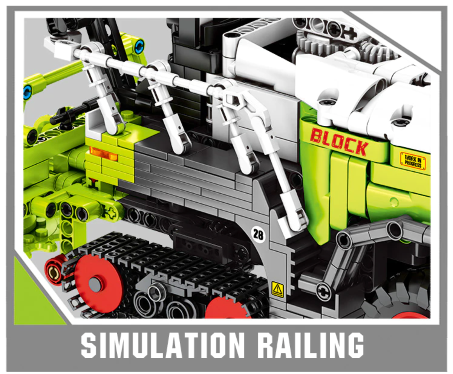 Remote Controlled Claas Combine Harvester Brick Set – Toy Brick Lighting