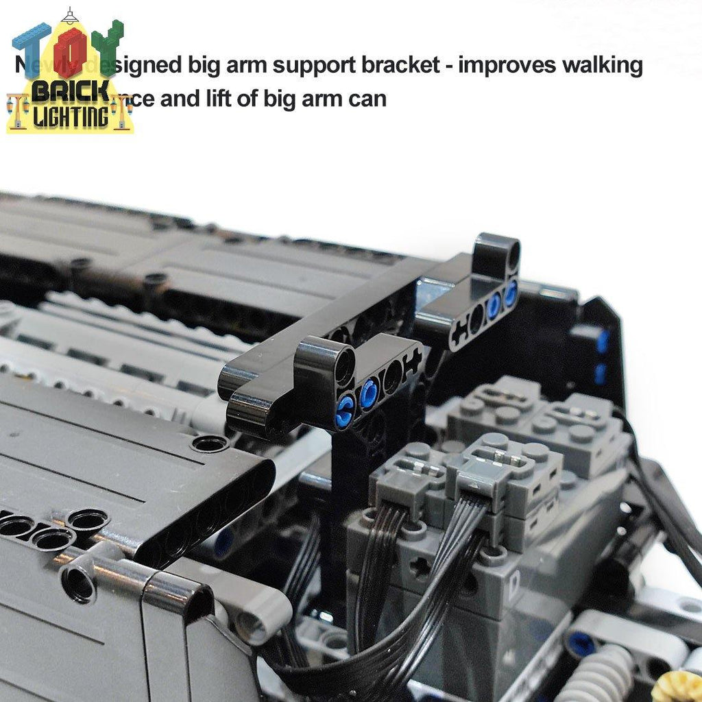 V2 Remote Control Liebherr LTM-1750 9.1 MAMMOET EDITION Mobile Crane w/ 2m Arm Technical Powered MOC Brick Set VERSION 2 - Toy Brick Lighting