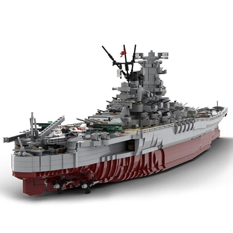 WW2 Yamato Battleship MOC Brick Set - Toy Brick Lighting