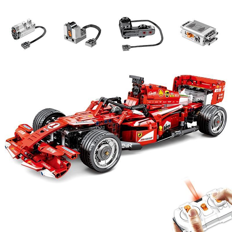 Ferrari F1 Race Car MOC Brick Set - Toy Brick Lighting