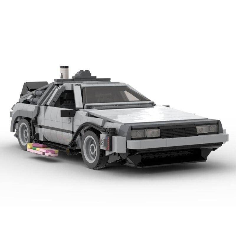 Lorean Back to the Future Car MOC Brick Set - Toy Brick Lighting