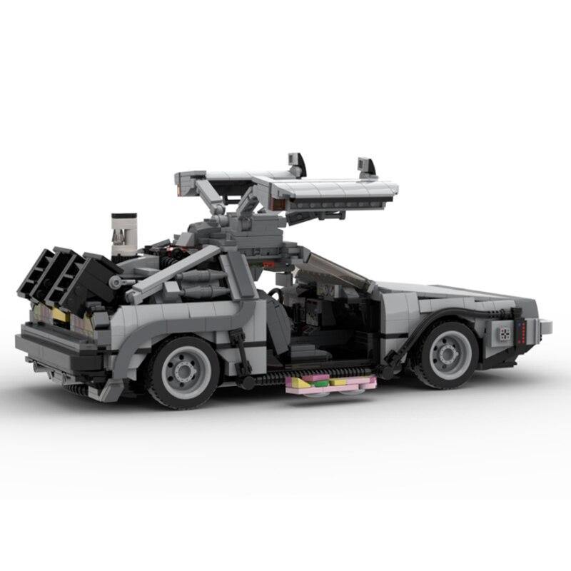 Lorean Back to the Future Car MOC Brick Set - Toy Brick Lighting