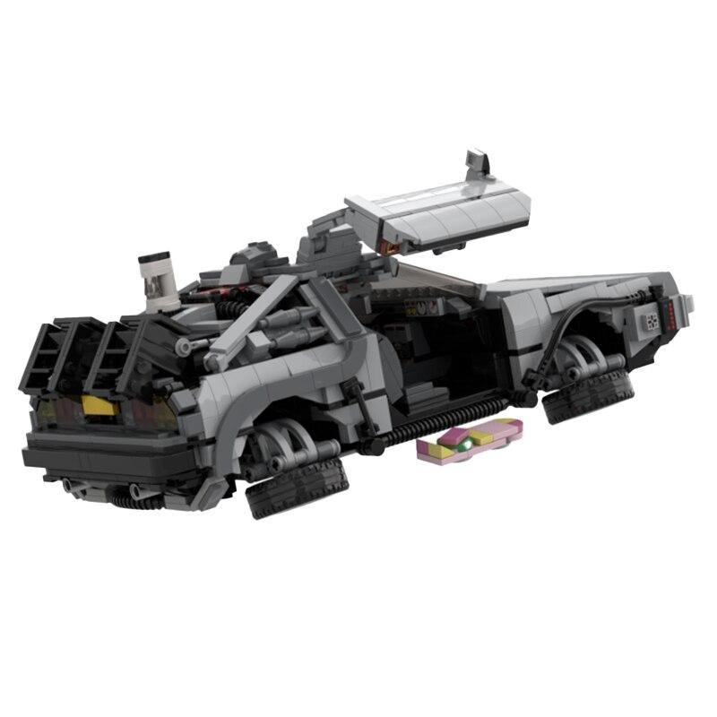 Lorean Back to the Future Car MOC Brick Set - Toy Brick Lighting