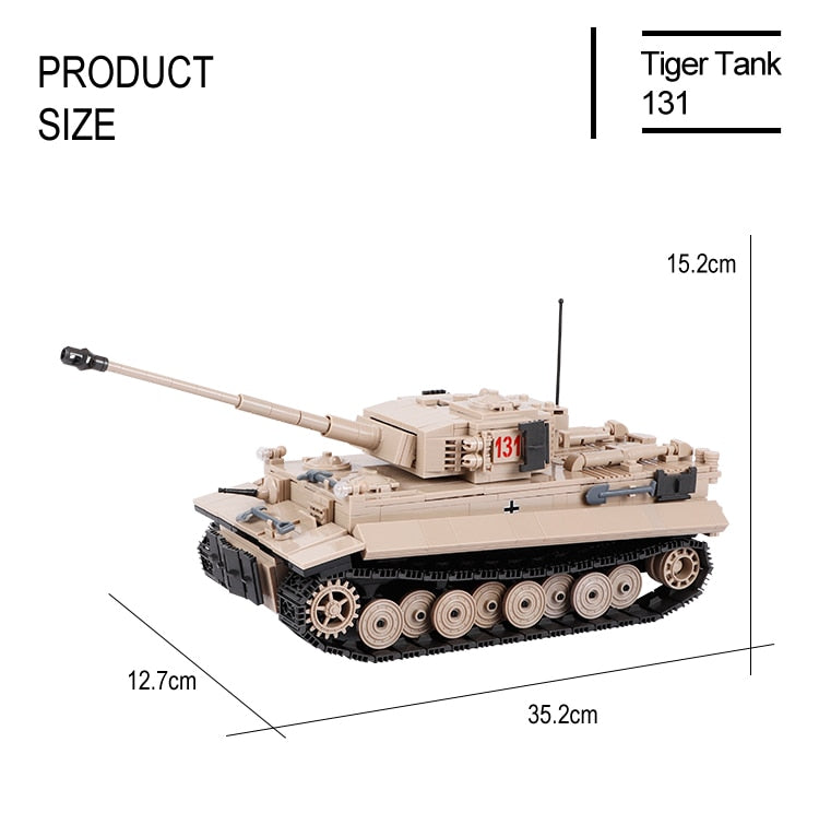 Ensemble de briques MOC pour char militaire WW2 TIGER 131 – Toy Brick  Lighting